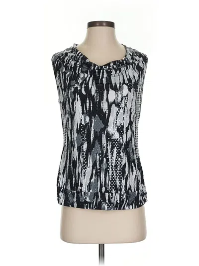 Pre-owned Alfani Tank Top Silver Mock Neckline Tops