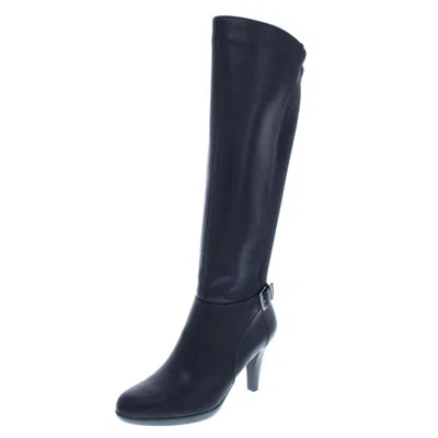 Alfani Vennuss Womens Mixed Media Over-the-knee Dress Boots In Black