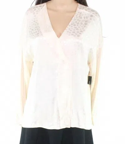 Alfani V-neck Long Sleeves Blouse In Ivory In White