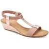 Alfani Voyage Womens Mixed Media Wedge Sandals In Multi