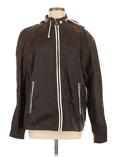 Pre-owned Alfani Windbreaker Jacket In Brown