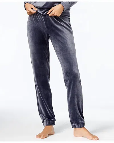Alfani Women's Sleepwear Velvet Pajama Pants In Thunder In Multi
