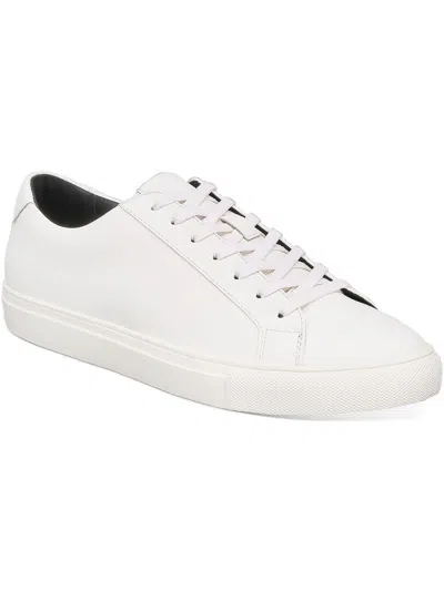 Alfani Womens Faux Leather Lifestyle Casual And Fashion Sneakers In White