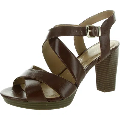 Alfani Womens Strappy Faux Leather Heels