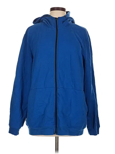 Pre-owned Alfani Zip Up Hoodie In Blue