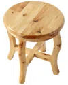 Alfi 11in Cedar Wood Round Bathroom Stool