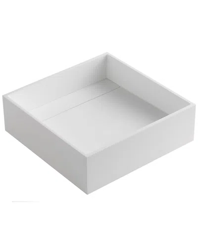 ALFI ALFI 14IN SQUARE WHITE MATTE SOLID SURFACE RESIN SINK