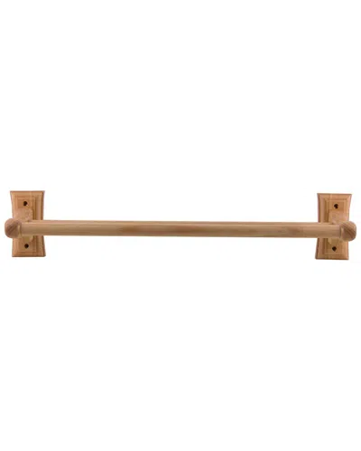 Alfi 24 Double Rack Wooden Towel Bar Bathroom Accessory In Brown