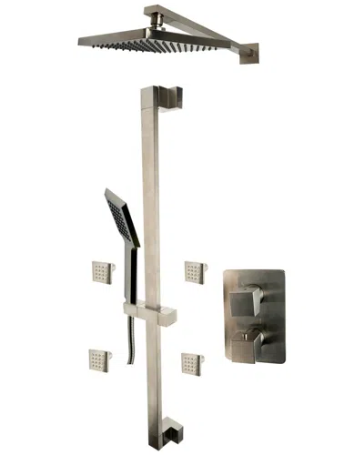 Alfi 3-way Thermostatic Shower Set With Body Sprays In Multi