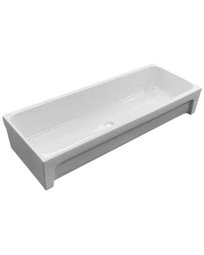 Alfi 48in White Above Mount Fireclay Bath Trough Sink