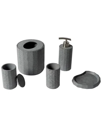 Alfi 5pc Concrete Bathroom Accessory Set In Blue