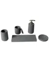 Alfi 5pc Concrete Bathroom Accessory Set In Gray