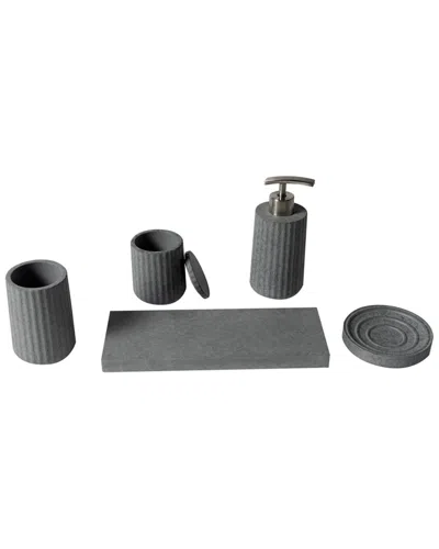 Alfi 5pc Concrete Bathroom Accessory Set In Gray