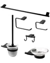 Alfi Black Matte 6 Piece Bath Accessory Set -2