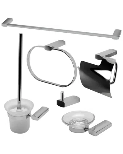Alfi 6pc Matching Bathroom Accessory Set In White
