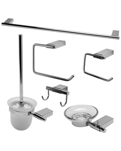 Alfi 6pc Matching Bathroom Accessory Set In Gray