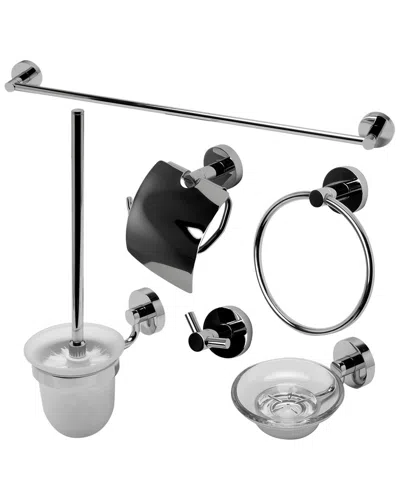 Alfi 6pc Matching Bathroom Accessory Set In Gray