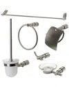 Alfi 6pc Matching Bathroom Accessory Set In Gray