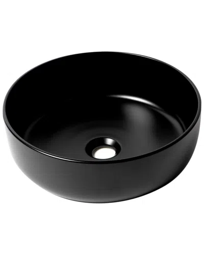 Alfi Black Matte 15in Round Above Mount Ceramic Sink