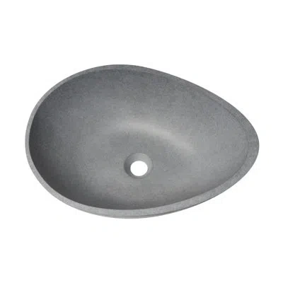 Alfi Brand 15.4" Concrete Oval Vessel Bathroom Sink