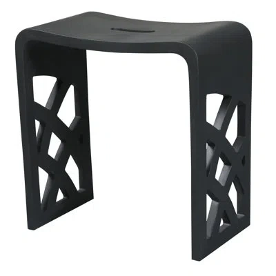 Alfi Brand 16.5'' W Solid Surface Resin Shower Bench In Matte Black