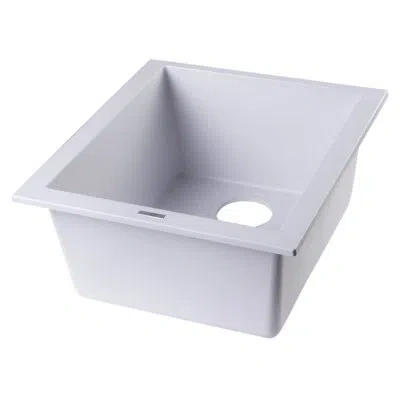 Alfi Brand 17.75" L X 16.13" W Undermount Rectangular Prep Kitchen Sink In White