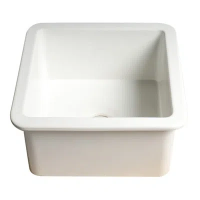 Alfi Brand 18" L X 18" W Undermount Kitchen Sink In White