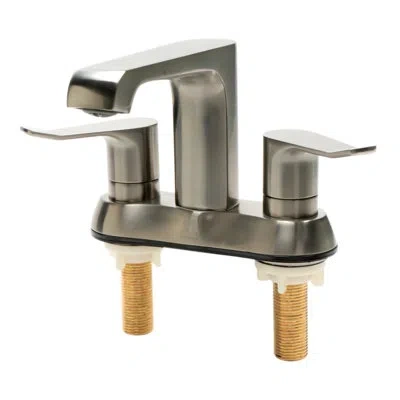 Alfi Brand 2 Handle Centerset Bathroom Faucet In Brushed Nickel
