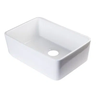 Alfi Brand 23" L X 16" W Farmhouse Kitchen Sink In White