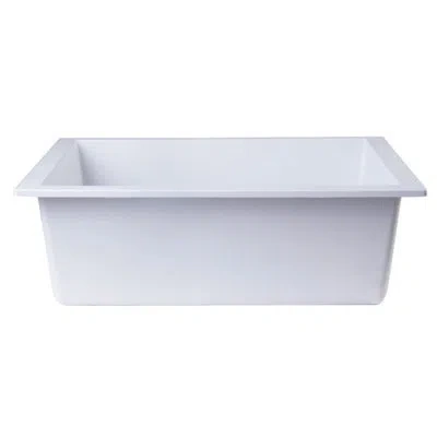 Alfi Brand 23.63" L X 17.75" W Undermount Single Bowl Kitchen Sink In White