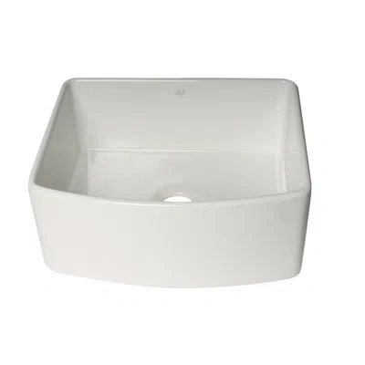 Alfi Brand 24" L X 20" W Flush Mount Kitchen Sink With Accessory In White