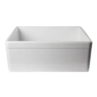 Alfi Brand 26" L X 20" W Farmhouse Kitchen Sink With Drain Assembly In White