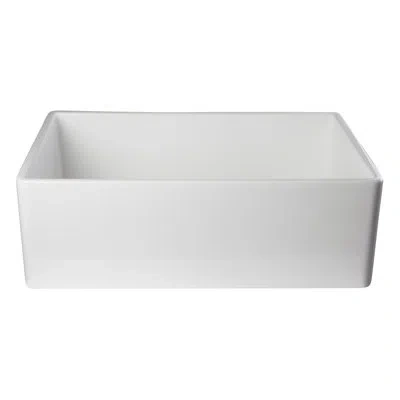 Alfi Brand 29.88" L X 19.75" W Smooth Farmhouse Kitchen Sink In White