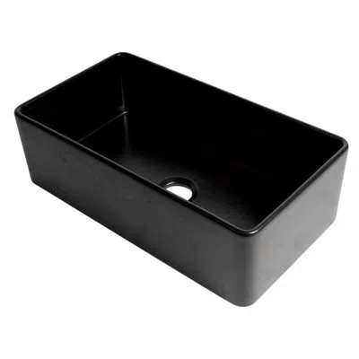 Alfi Brand 33" L X 18" W Farmhouse/apron Kitchen Sink In Black Matte