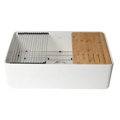 Alfi Brand 33" L X 20" W Kitchen Sink With Accessories In 46 Cm H X 30 Cm W