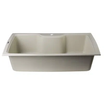 Alfi Brand 34.63" L X 19.67" W  Single Basin Drop-in Kitchen Sink In Biscuit