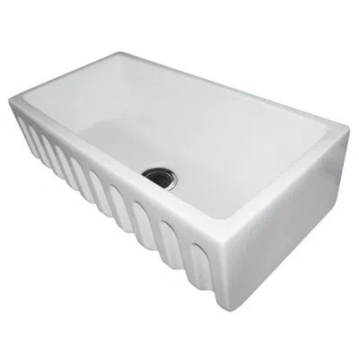 Alfi Brand 36" L X 18" W Farmhouse Kitchen Sink In White