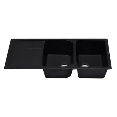 Alfi Brand 46" L X 19.75" W Drop-in Kitchen Sink In Black