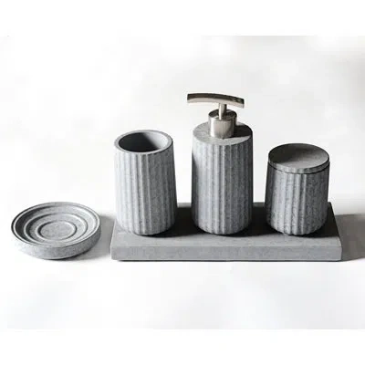 Alfi Brand 5 - Piece Bathroom Hardware Set In Matte Gray