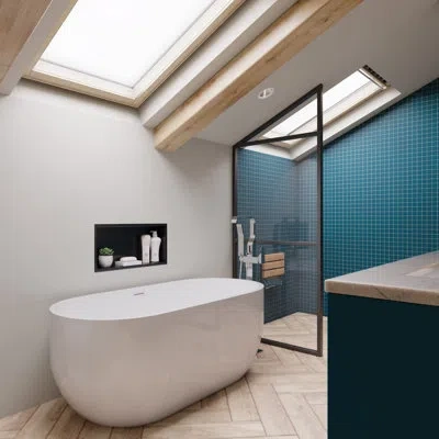 Alfi Brand 59" X 28" Freestanding Soaking Bathtub In White