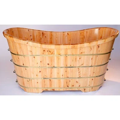 Alfi Brand 63" X 28" Freestanding Soaking Bathtub In Brown