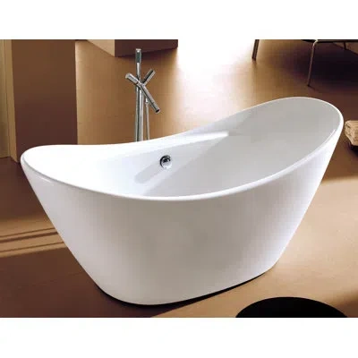 Alfi Brand 68" X 29" Freestanding Soaking Bathtub In White
