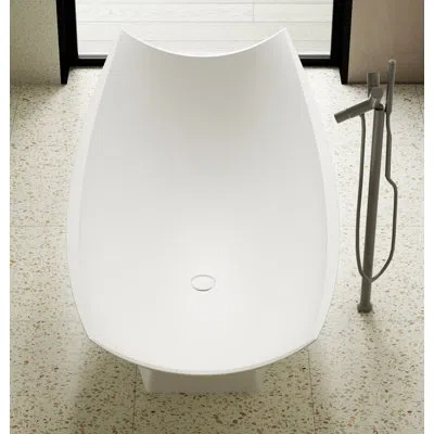 Alfi Brand 71" X 33" Freestanding Soaking Solid Surface Bathtub In White