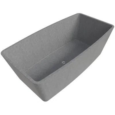 Alfi Brand 71'' X 35.4'' Soaking Stone Bathtub In Gray
