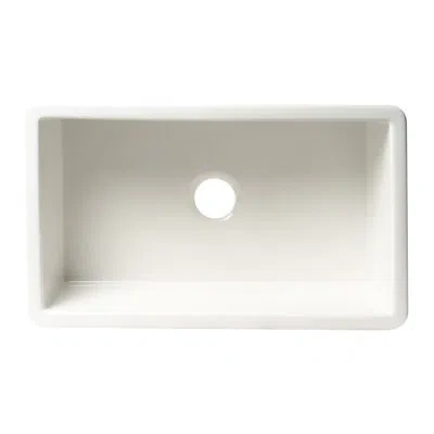 Alfi Brand Abf3018ud-w White 30" X 18" Fireclay Undermount / Drop In Kitchen Sink