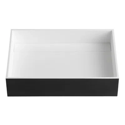 Alfi Brand Abrs2014bm Black Matte 20" X 14" Solid Surface Resin Sink In Black And White