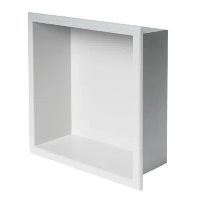 Alfi Brand Adhesive Mount Stainless Steel Shower Shelf In White