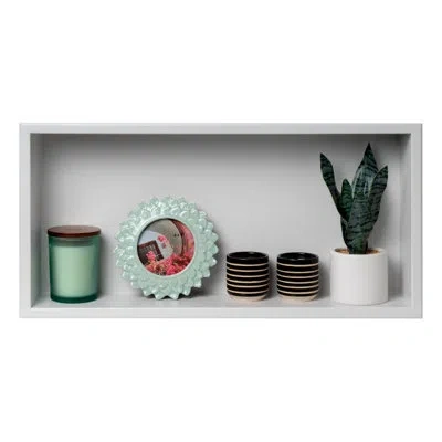 Alfi Brand Adhesive Mount Stainless Steel Shower Shelf In White Matte