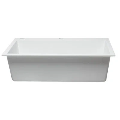 Alfi Brand Granite Composite 33" L X 22" W Drop-in Kitchen Sink In White