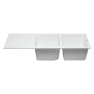 Alfi Brand Granite Composite 46" L X 19.75" W Drop-in Kitchen Sink
